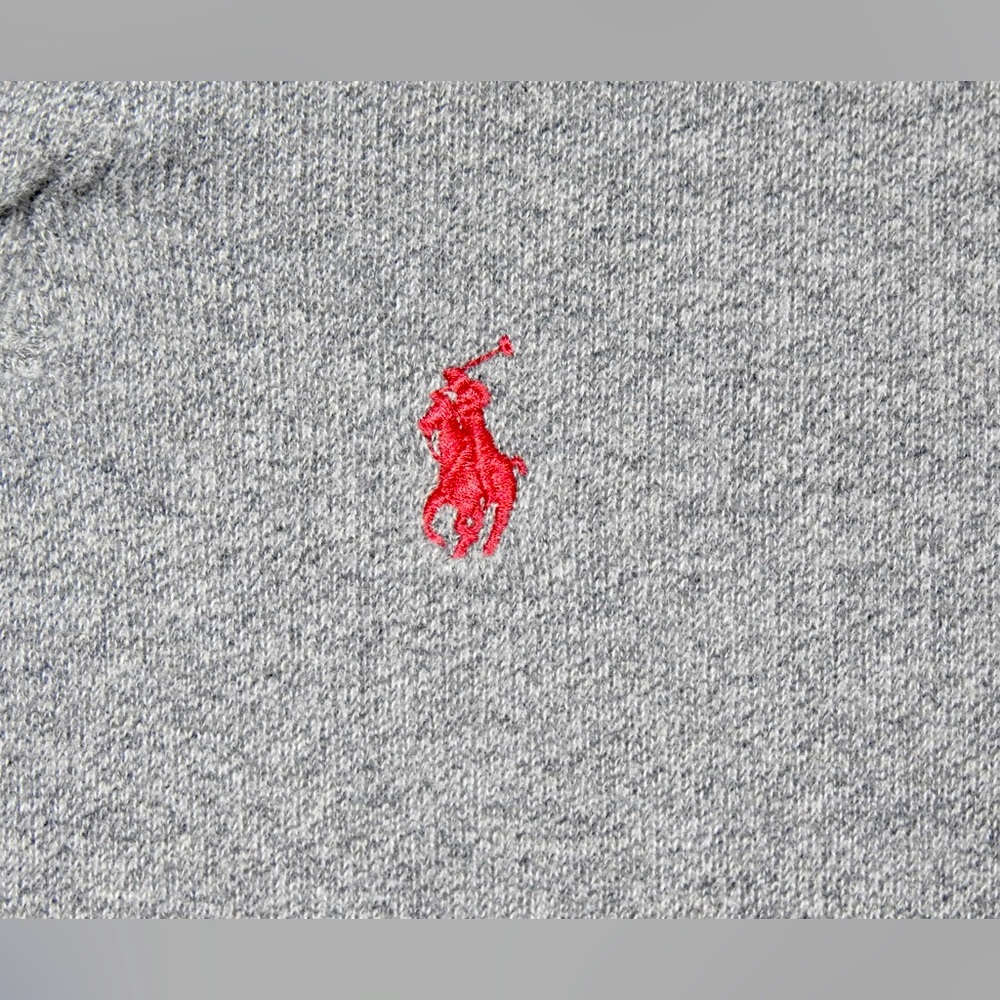 Polo Ralph Lauren Large Heather Gray Luxury Jersey Shawl-Collar Pullover Large - Picture 5 of 9